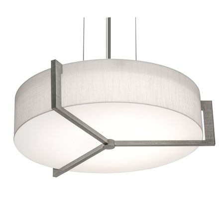 Afx Apex 15'' Pendant - Weathered Grey Finish - Linen White Shade APP1524MBWG-LW